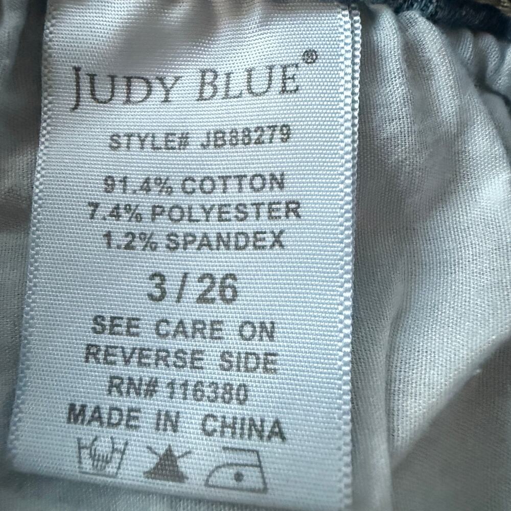 Judy Blue Skinny Jeans Distressed Button Fly Mid Rise Stretch Denim Size 3 - Picture 10 of 16